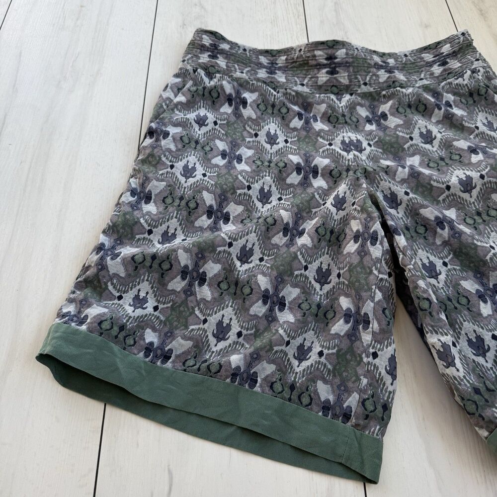 Tory Burch Merin Print Silk Shorts in Bedford Gray Womens Size 4 - Picture 3 of 13